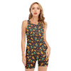 Mexico Cinco de Mayo Pattern Print Sleeveless One Piece Swimsuit