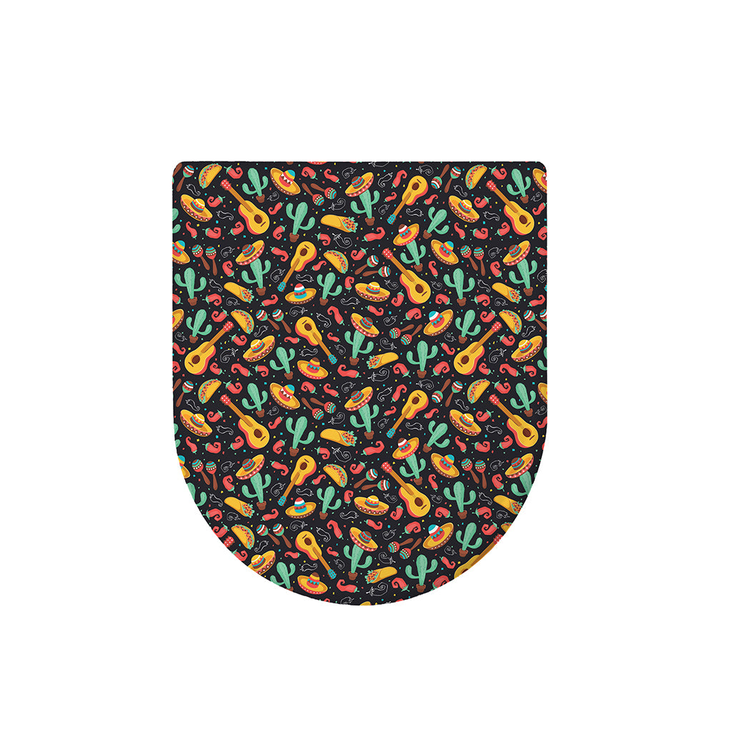 Mexico Cinco de Mayo Pattern Print Toilet Lid Cover