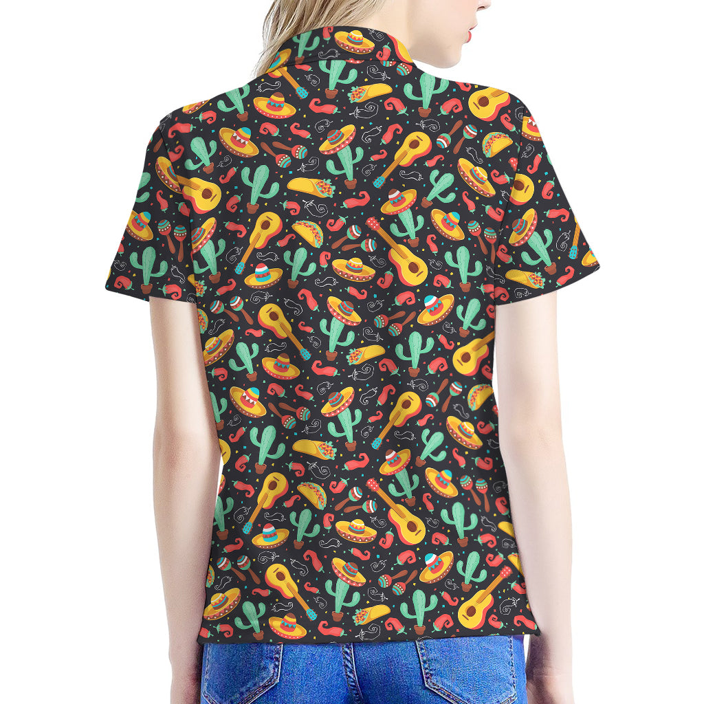 Mexico Cinco de Mayo Pattern Print Women's Polo Shirt