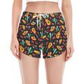 Mexico Cinco de Mayo Pattern Print Women's Split Running Shorts