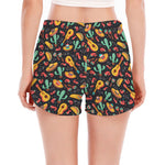 Mexico Cinco de Mayo Pattern Print Women's Split Running Shorts