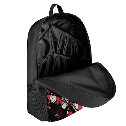 Military American Flag Print 17 Inch Backpack
