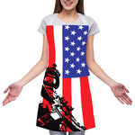 Military American Flag Print Adjustable Apron