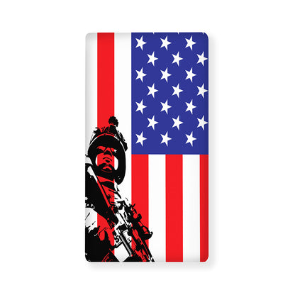 Military American Flag Print Baby Crib Sheet