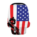 Military American Flag Print Baby Seat Cover