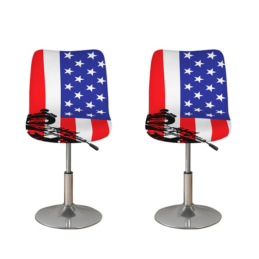 Military American Flag Print Bar Stool Covers