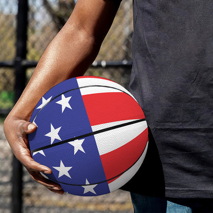 Military American Flag Print Basketball