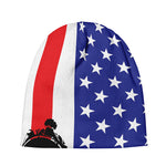 Military American Flag Print Beanie