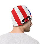Military American Flag Print Beanie