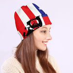 Military American Flag Print Beanie