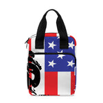 Military American Flag Print Bible Tote Bag
