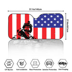 Military American Flag Print Car Windshield Sun Shade
