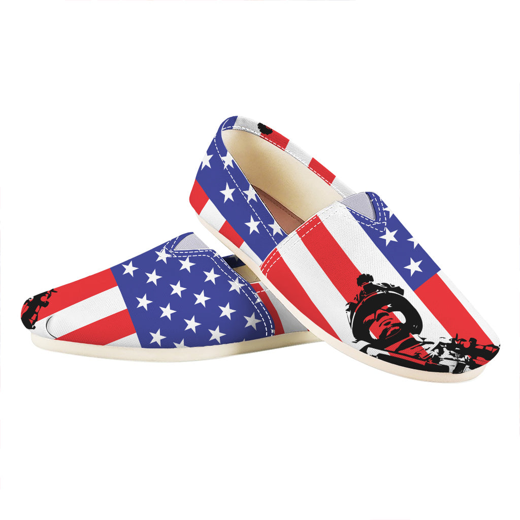 Military American Flag Print Casual Shoes