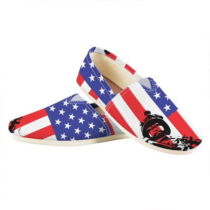 Military American Flag Print Casual Shoes