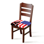 Military American Flag Print Chair Cushion Cover