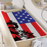 Military American Flag Print Changing Pad Cover