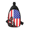 Military American Flag Print Sling Bag