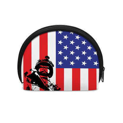 Military American Flag Print Coin Purse