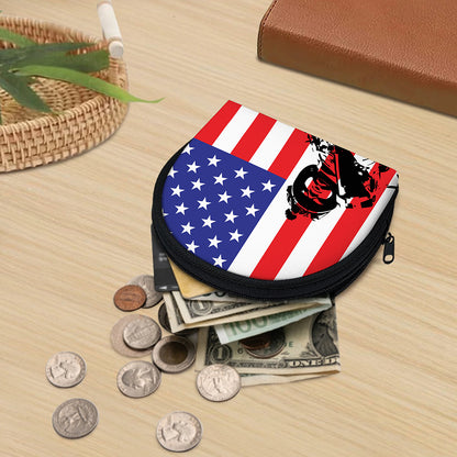 Military American Flag Print Coin Purse