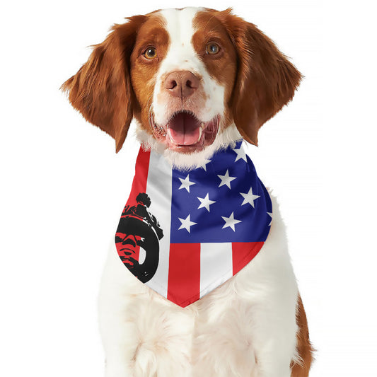 Military American Flag Print Dog Bandana