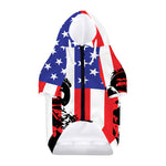 Military American Flag Print Dog Zip Up Hoodie