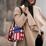 Military American Flag Print Double Strap Bible Bag
