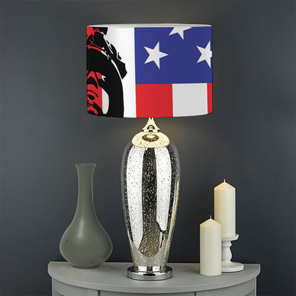 Military American Flag Print Drum Lamp Shade