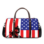 Military American Flag Print Duffle Bag