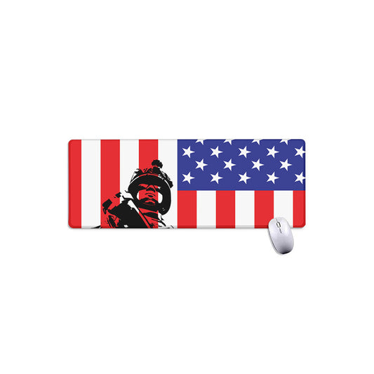 Military American Flag Print Extended Mouse Pad
