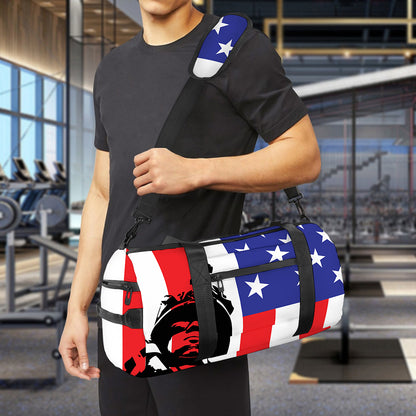 Military American Flag Print Gym Bag