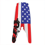 Military American Flag Print Hammer Pants