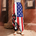 Military American Flag Print Harem Pants