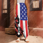 Military American Flag Print Harem Pants