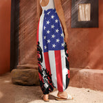 Military American Flag Print Harem Pants