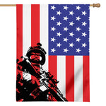 Military American Flag Print House Flag