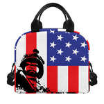 Military American Flag Print Insulated Lunch Bag