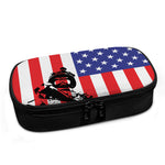 Military American Flag Print Insulin Cooler Travel Case