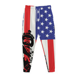 Military American Flag Print Jogger Pants
