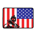 Military American Flag Print Kitchen Mat