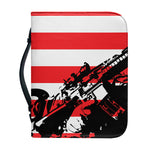 Military American Flag Print Leather Bible Cover