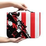 Military American Flag Print Leather Bible Cover