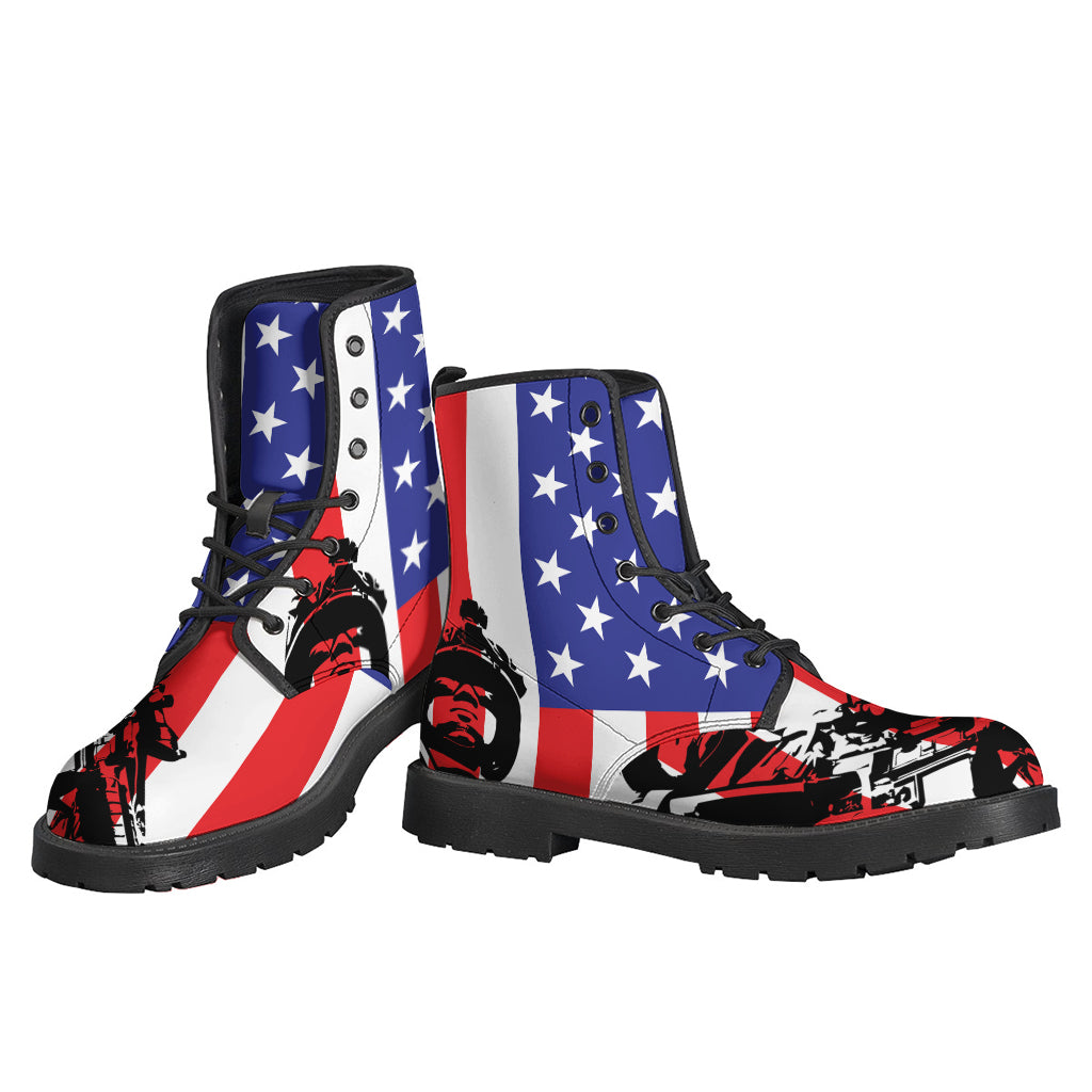 Military American Flag Print Backpack