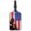 Military American Flag Print Luggage Tag