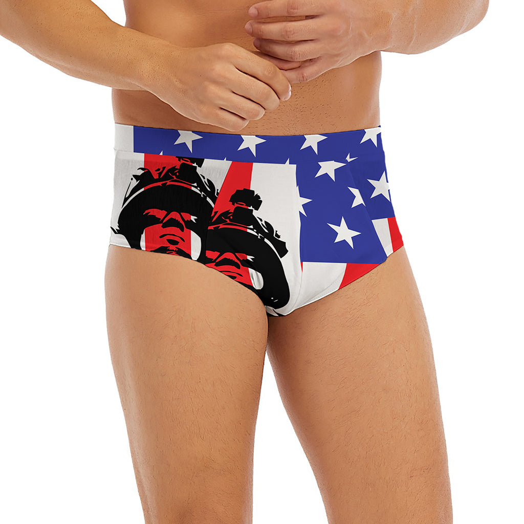 Military American Flag Print Men's Briefs