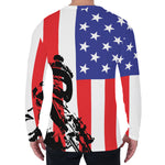 Military American Flag Print Men's Long Sleeve T-Shirt