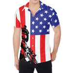 Military American Flag Print Men's Shirt