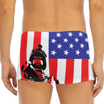 Military American Flag Print Men's Short Boxer Briefs