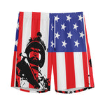 Military American Flag Print Men's Sports Shorts