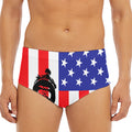 Military American Flag Print Men's Triangle Swim Briefs
