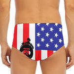 Military American Flag Print Men's Triangle Swim Briefs